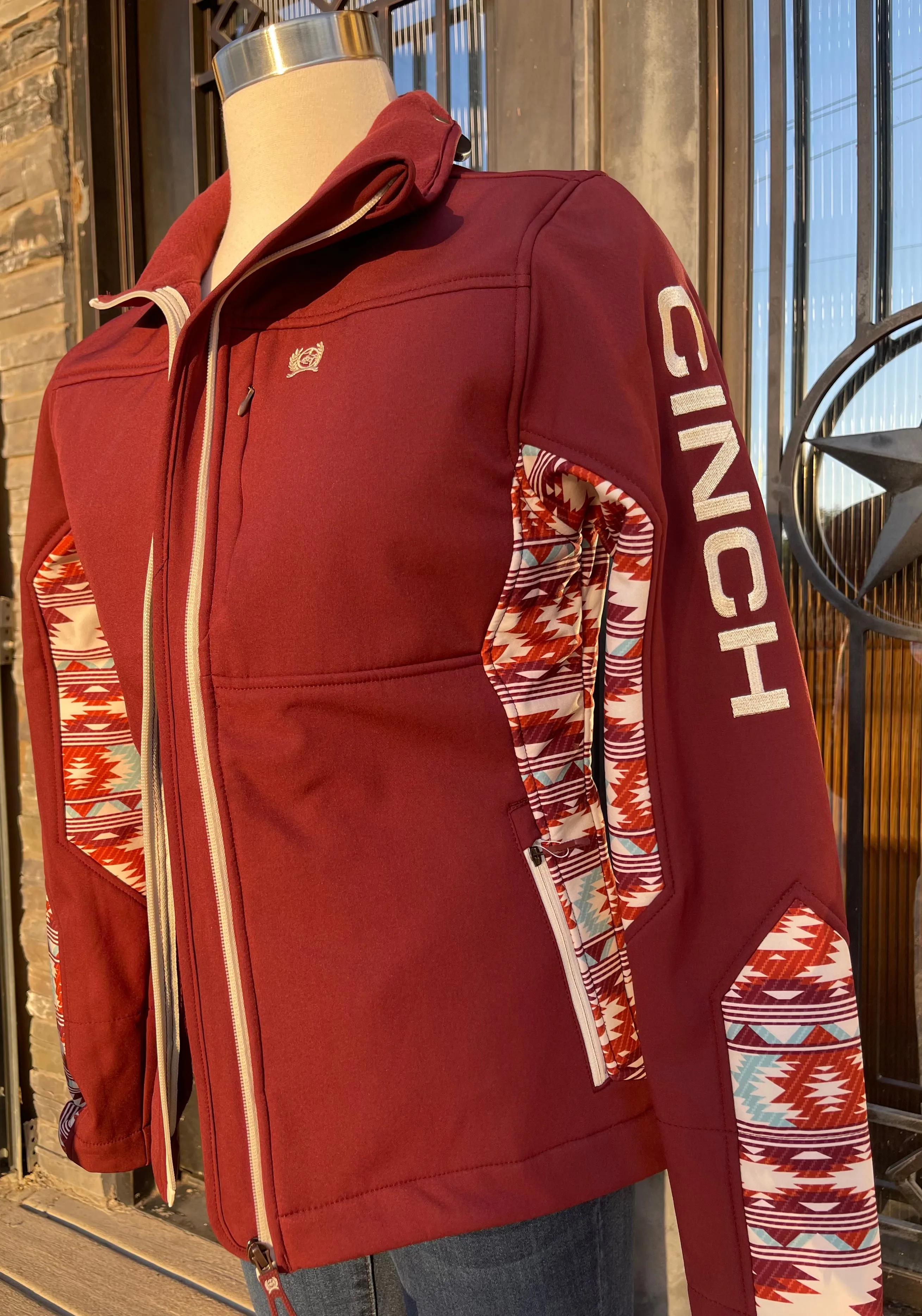 “ Lilly “ | WOMEN CINCH JACKET MAROON  JACKET BURGUNDY MAJ9857001