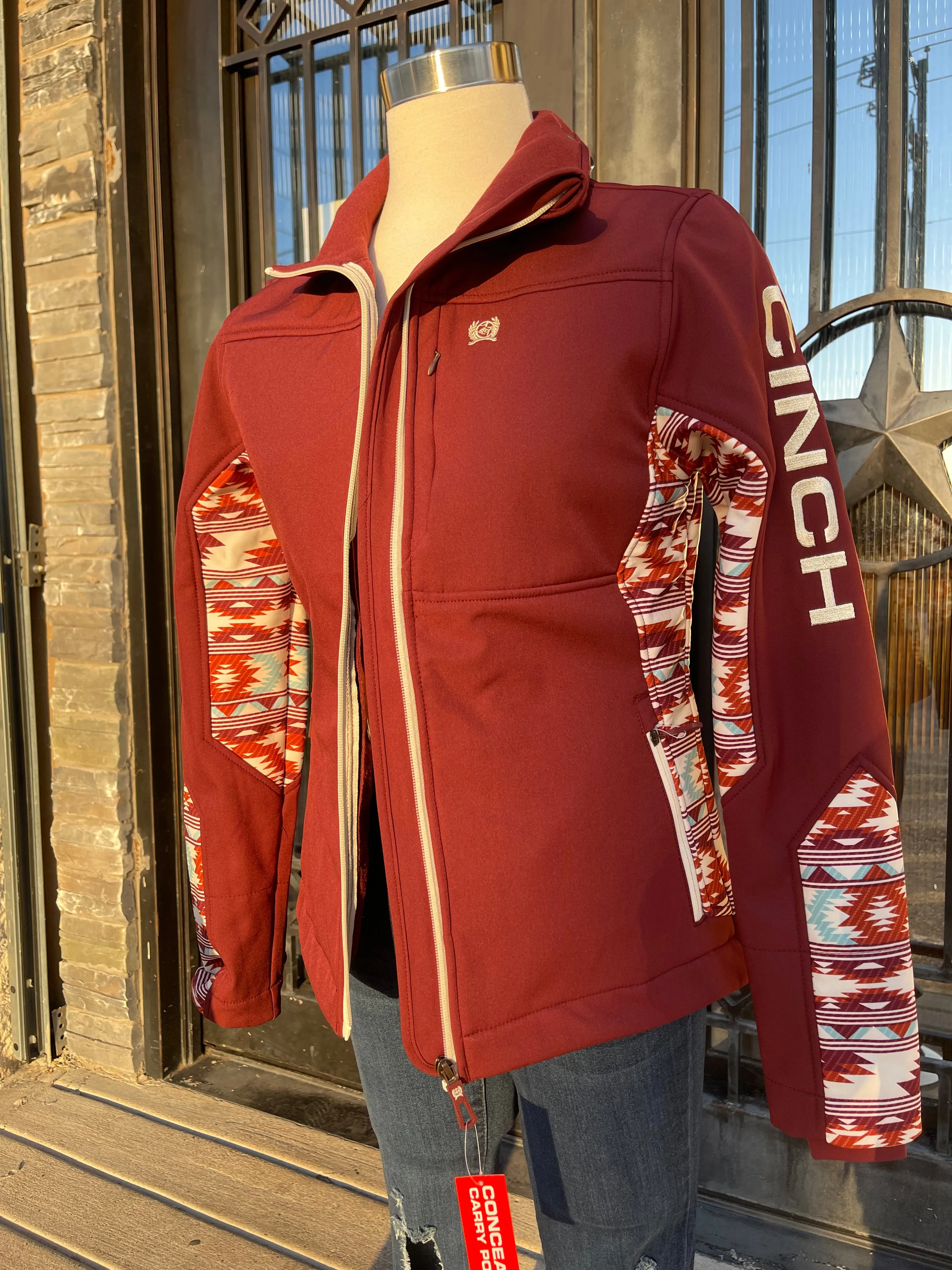 “ Lilly “ | WOMEN CINCH JACKET MAROON  JACKET BURGUNDY MAJ9857001