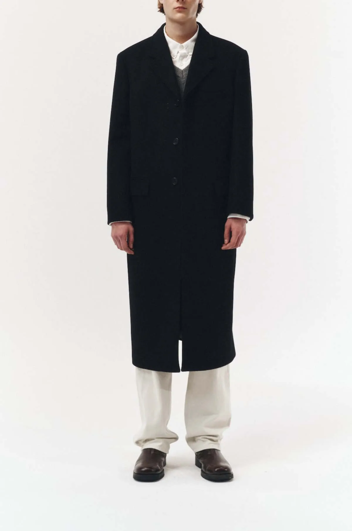 2-way 3 Button Cashmere Coat