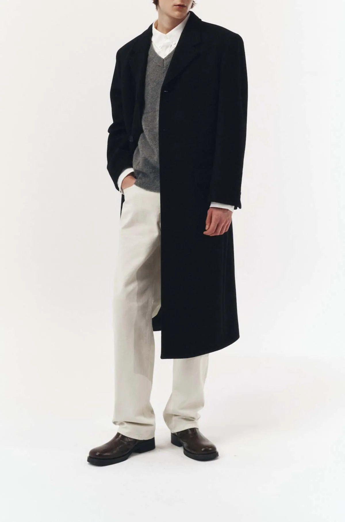 2-way 3 Button Cashmere Coat