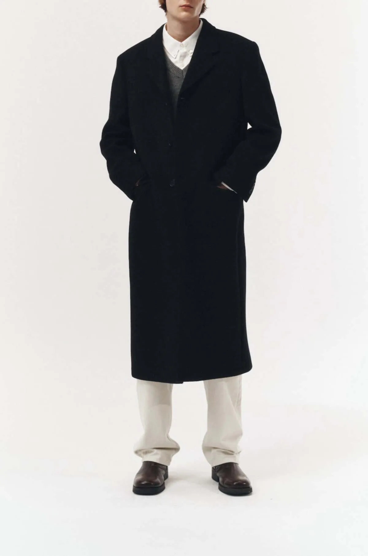 2-way 3 Button Cashmere Coat