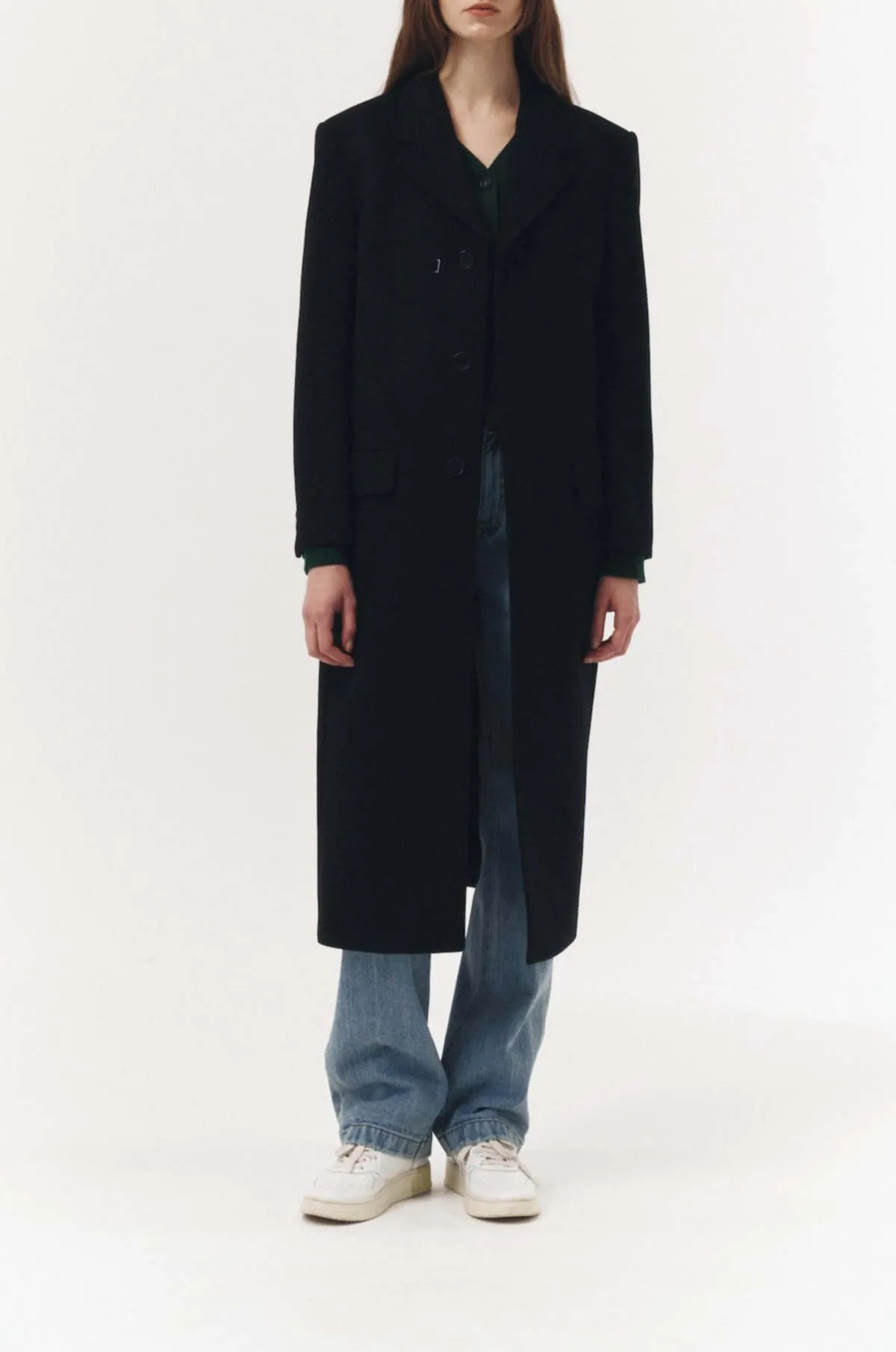 2-way 3 Button Cashmere Coat