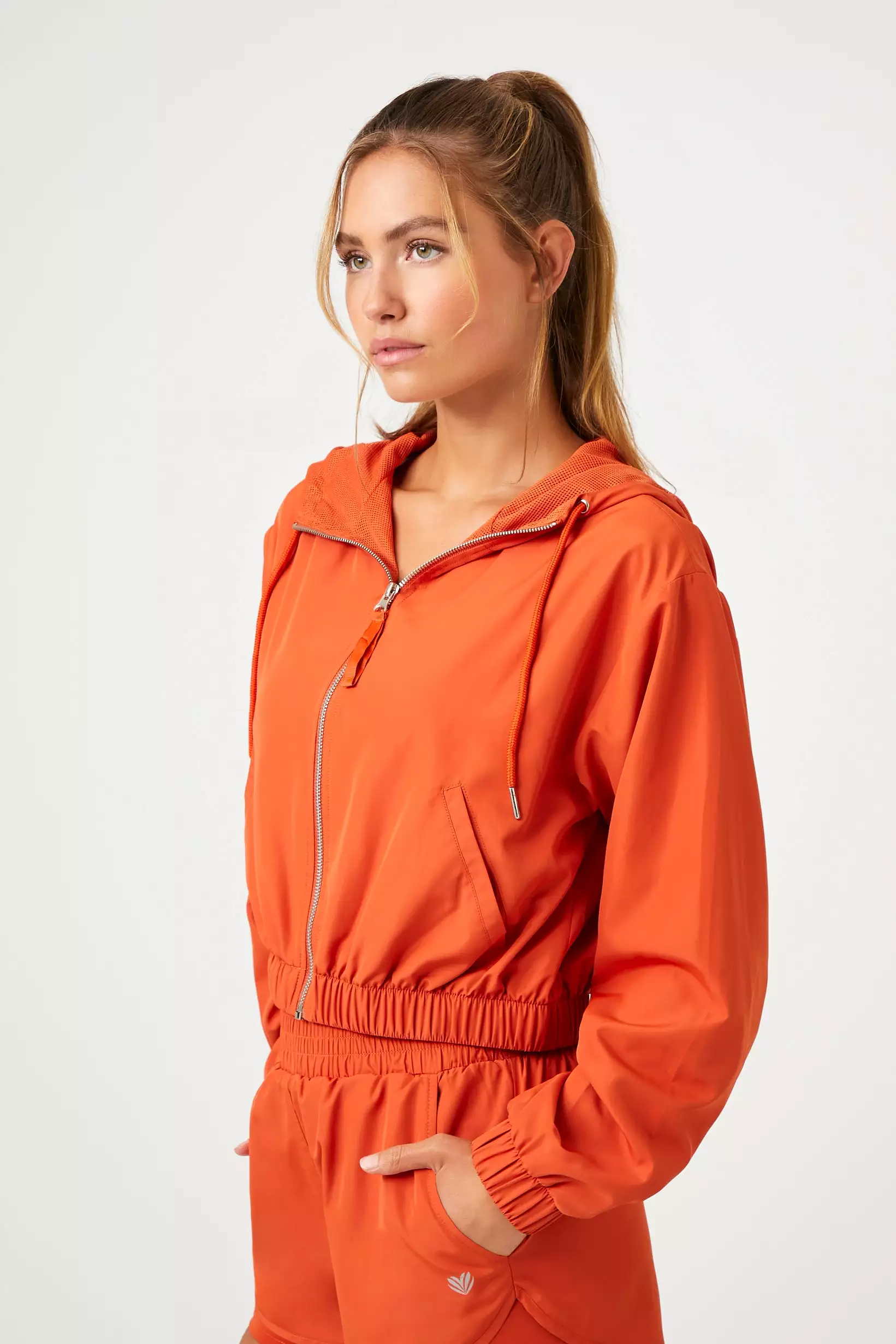 Active Zip-Up Hooded Windbreaker