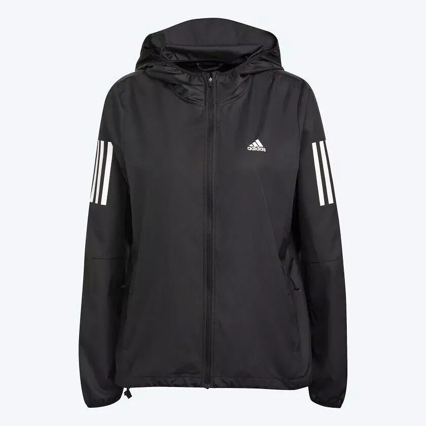 adidas Own The Run Hooded Womens Running Jacket WIND.RDY Windbreaker Ladies