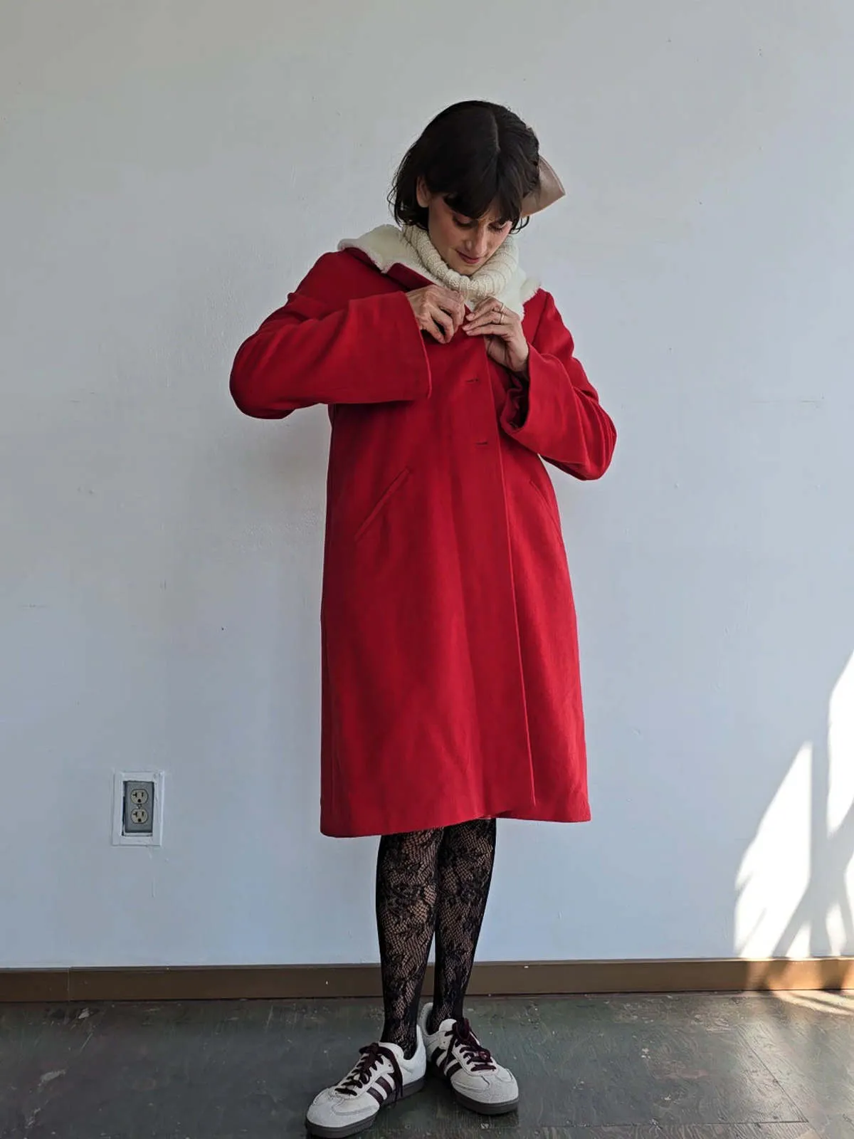 Agnes B Candy Apple Coat - Red