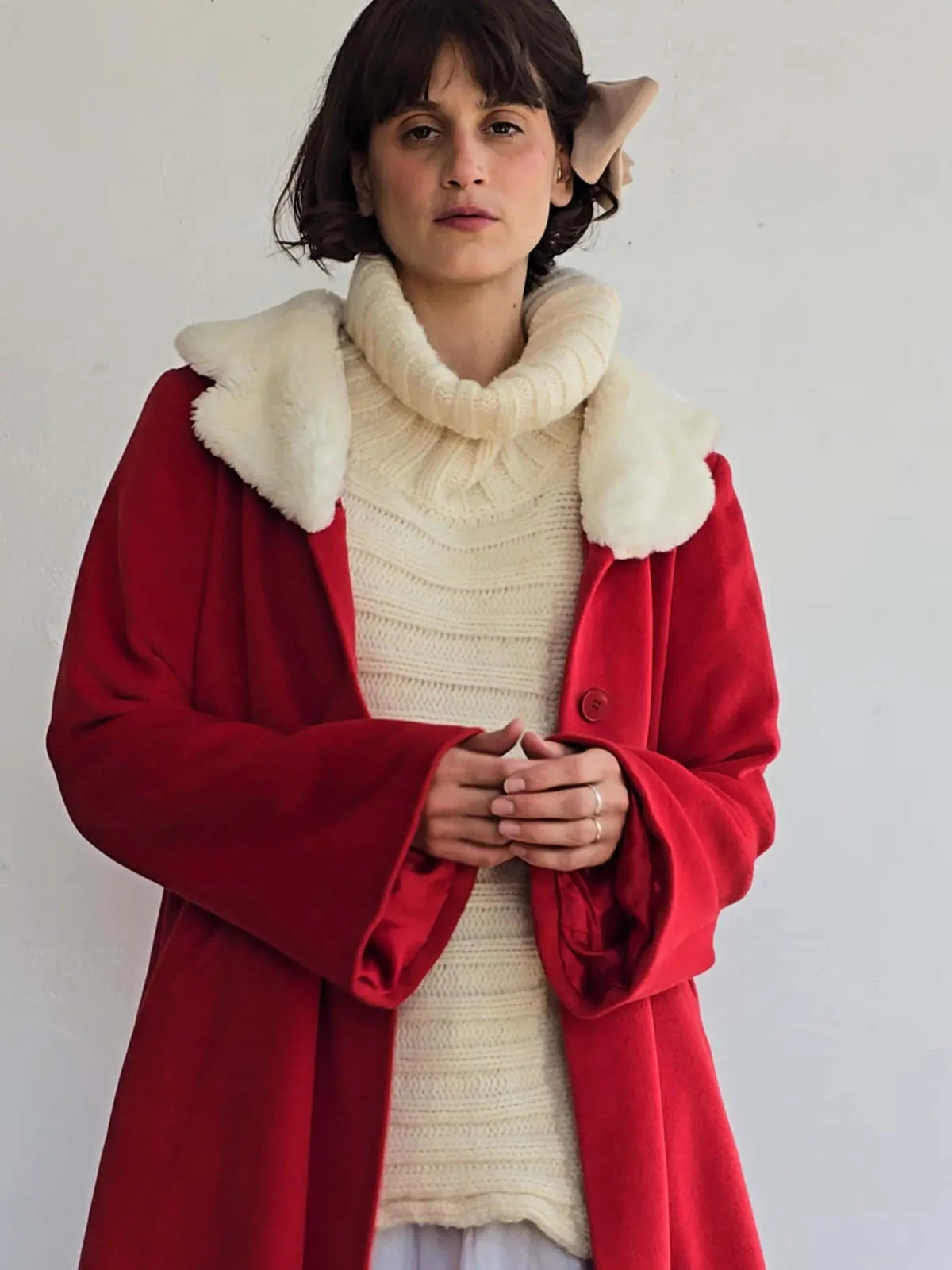 Agnes B Candy Apple Coat - Red