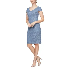 Alex Evenings Short Corded Sheath Dress