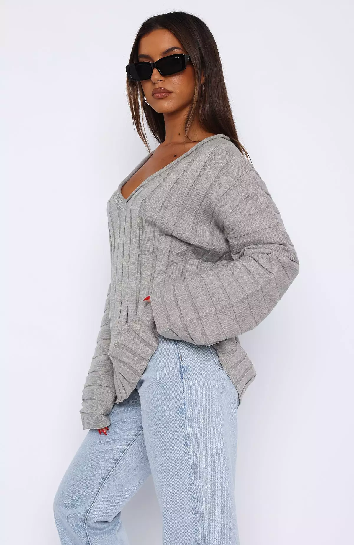 Aligned With You Sweater Grey Marle