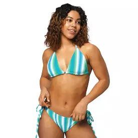 All-over print recycled string bikini