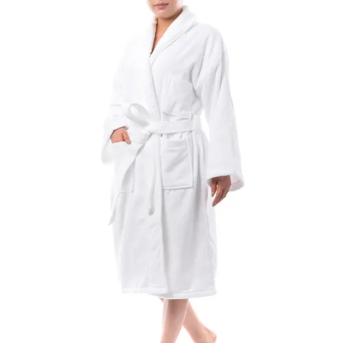 Alpine Swiss Blair Womens Cotton Terry Cloth Bathrobe Shawl Collar Velour Spa Robe