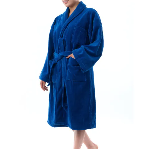 Alpine Swiss Blair Womens Cotton Terry Cloth Bathrobe Shawl Collar Velour Spa Robe