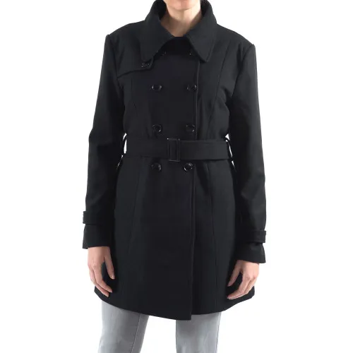 Alpine Swiss Keira Womens Wool Double Breasted Belted Trench Coat