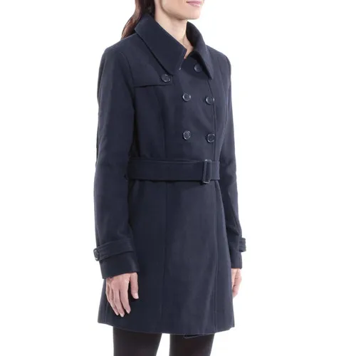 Alpine Swiss Keira Womens Wool Double Breasted Belted Trench Coat