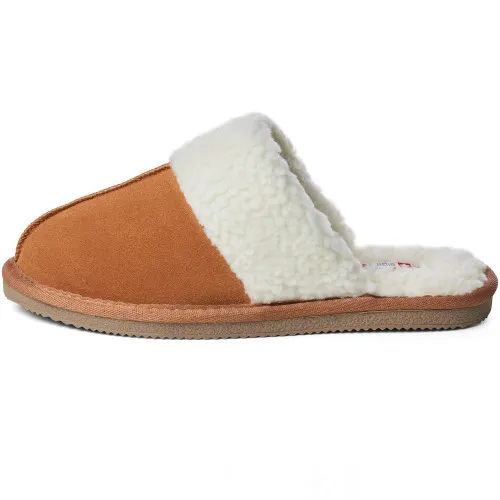 Alpine Swiss Lucy Womens Genuine Suede Memory Foam Scuff Slippers