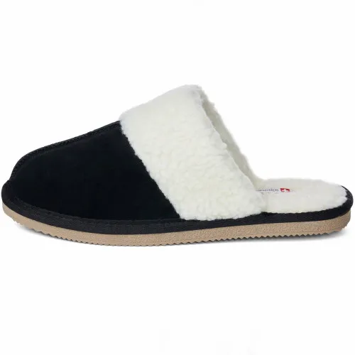 Alpine Swiss Lucy Womens Genuine Suede Memory Foam Scuff Slippers