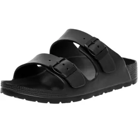 Alpine Swiss Mens Double Strap Slide Sandals EVA Flat Casual Comfortable Shoes