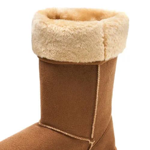 Alpine Swiss Womens 11.5” Tall Mid Calf Winter Boots Faux Shearling Aussie Classic