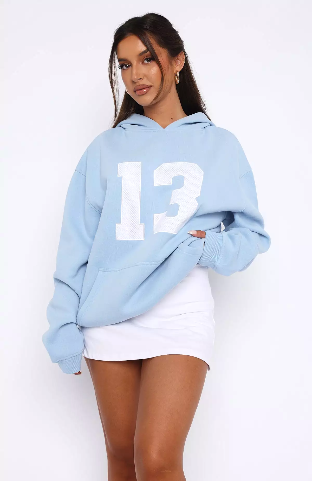 Always A Statement Oversized Hoodie Baby Blue