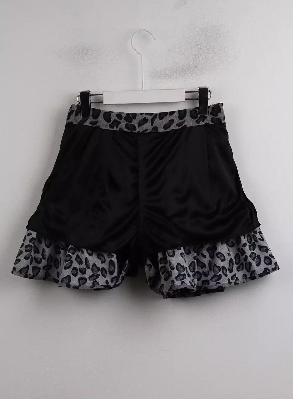 Animal Print Ruffle Hem Mini Skirt OJ417