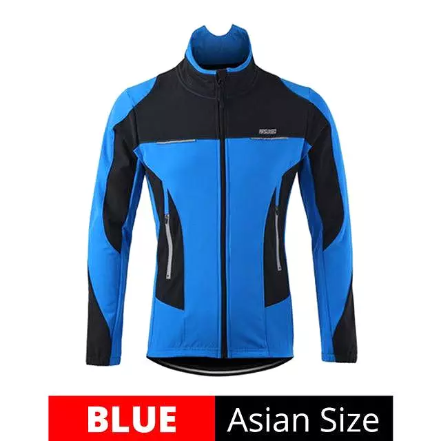 ARSUXEO Fleece Thermal Cycling Jacket Windproof Windbreaker