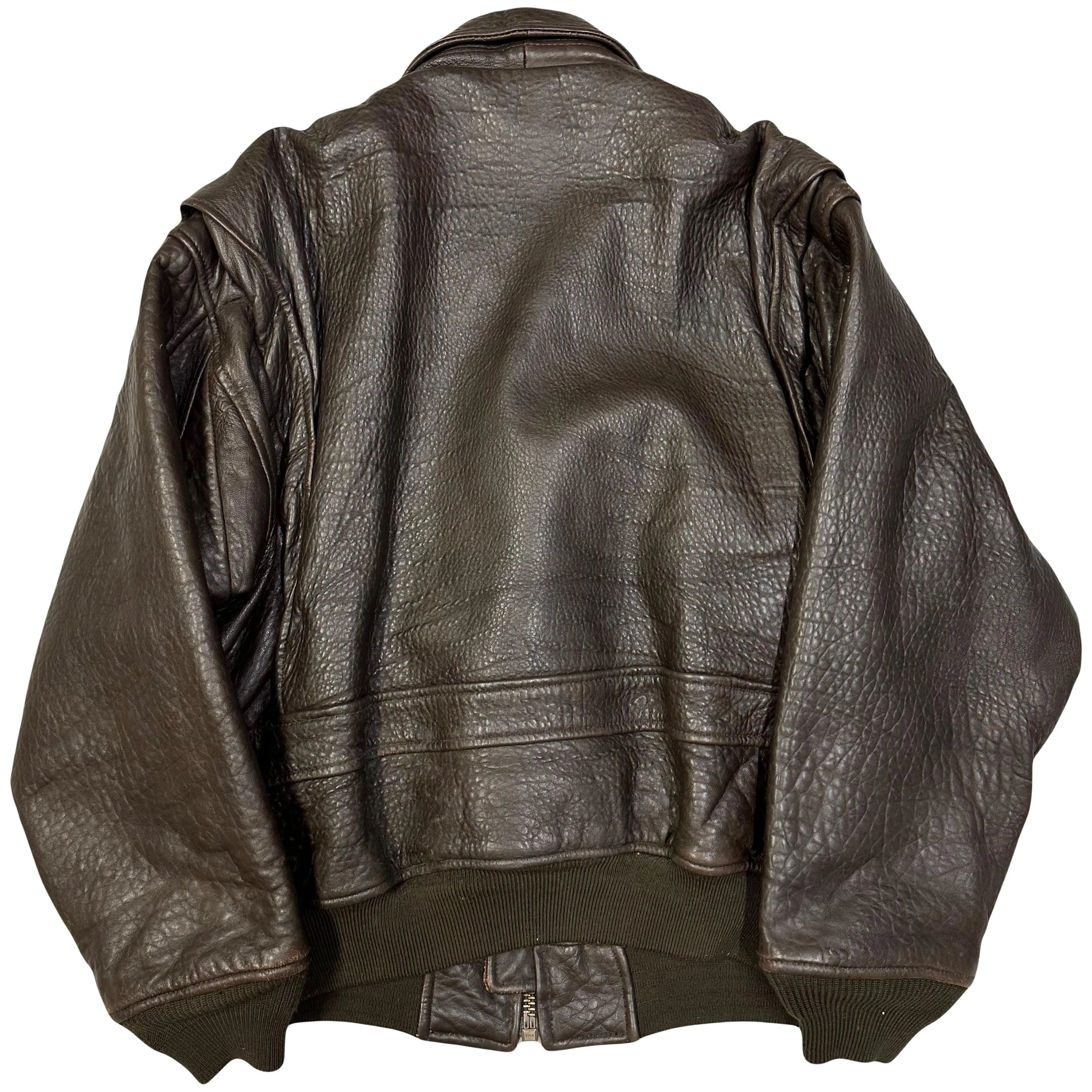 Avirex A-2 Leather Jacket In Brown ( S )