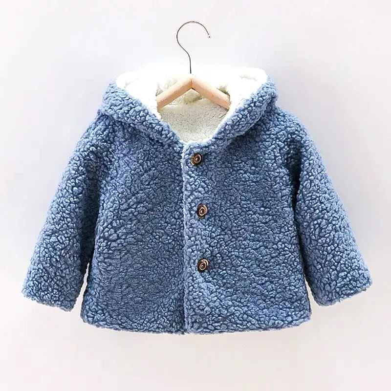 Baby Kids Coats Winter Thicken Wool Hooded Jacket For Infant Outerwear Toddler Boys Clothes Children Jacket Girl Coats X4215705