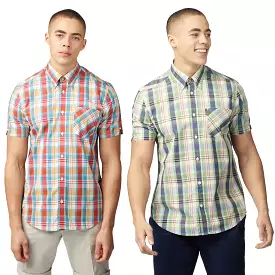 Ben Sherman Mens Gingham OverCheck Shirt Short Sleeved