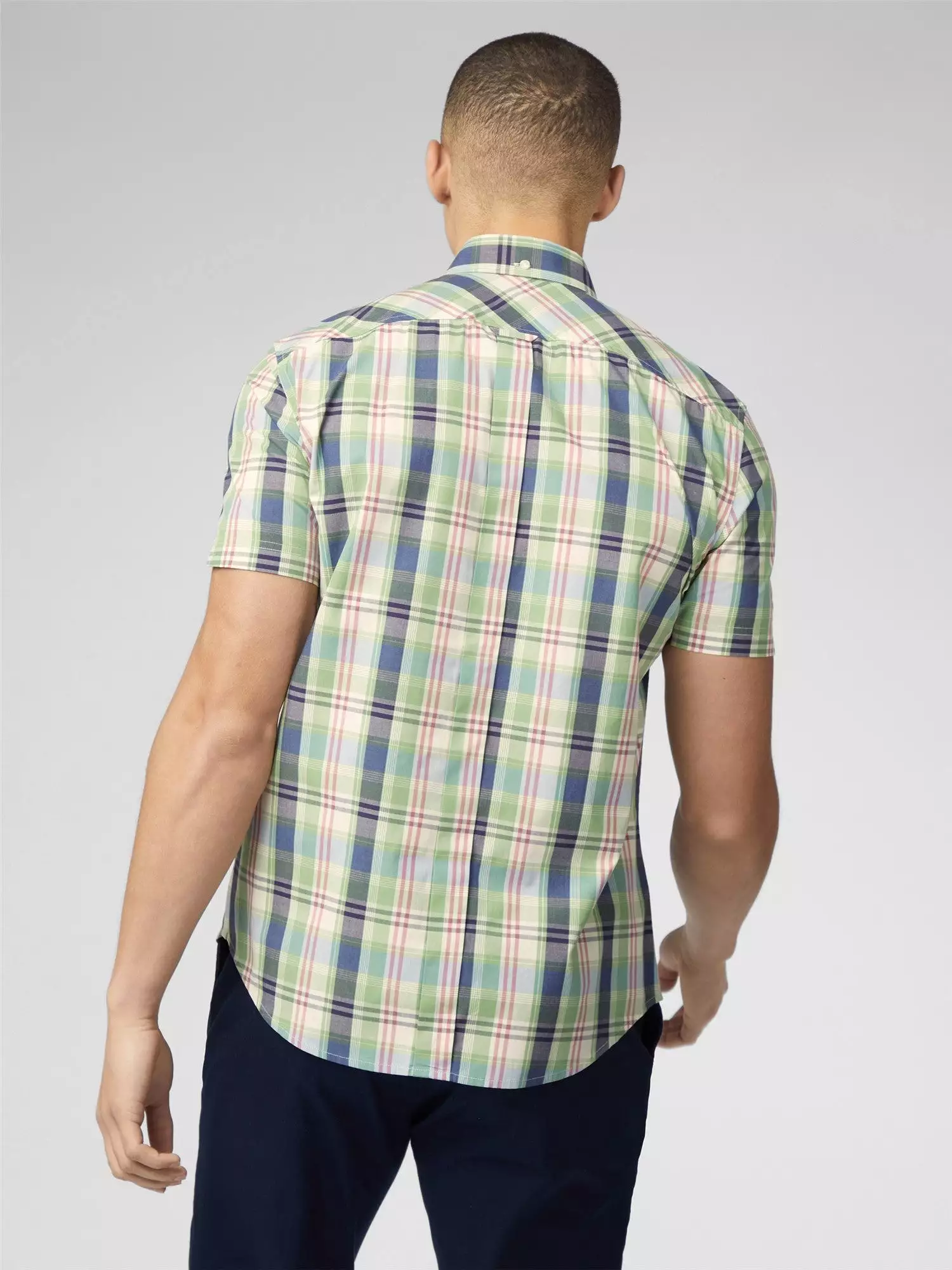 Ben Sherman Mens Gingham OverCheck Shirt Short Sleeved