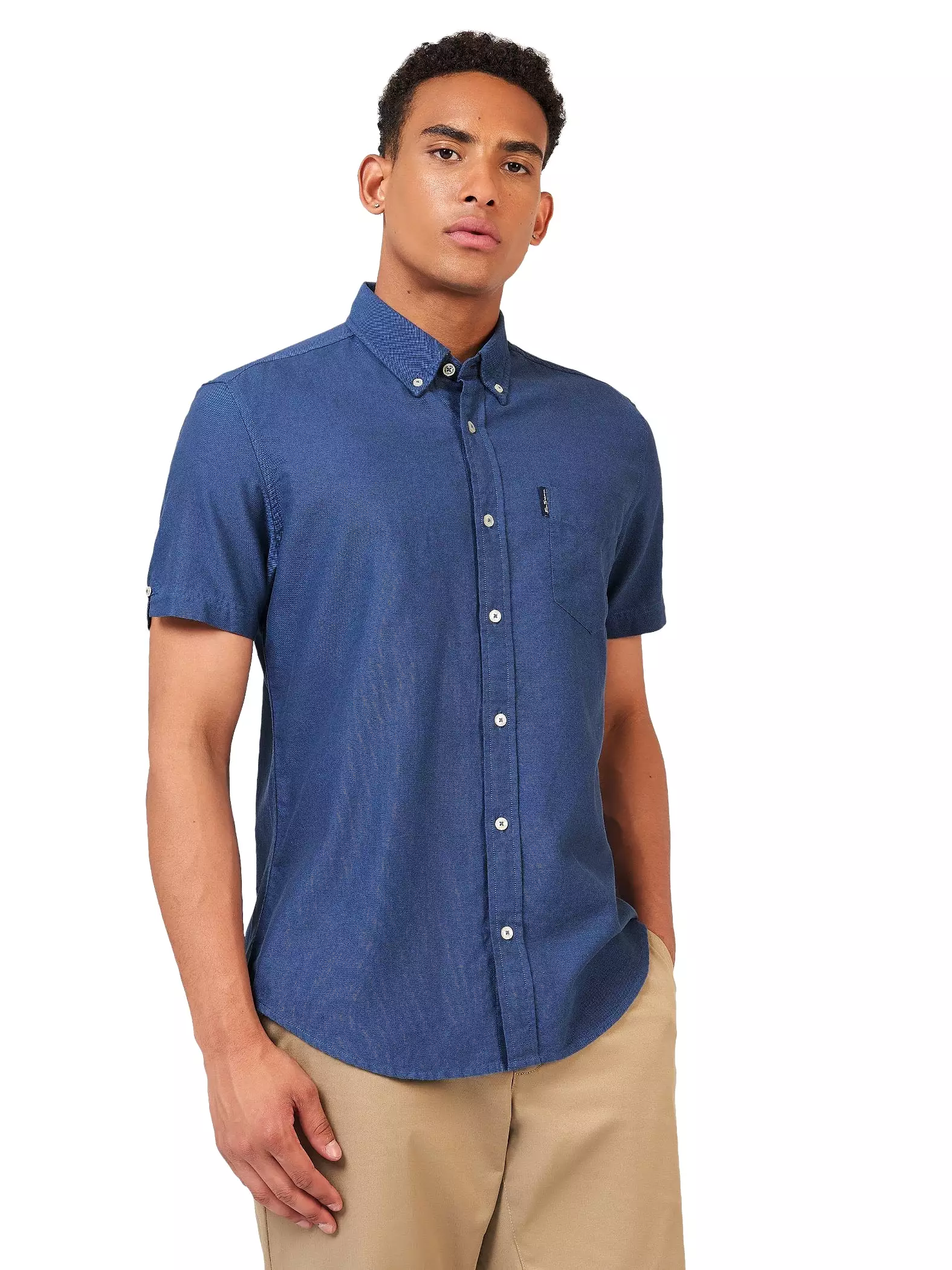 Ben Sherman Mens Shirt 'Signature Oxford' - Short Sleeved