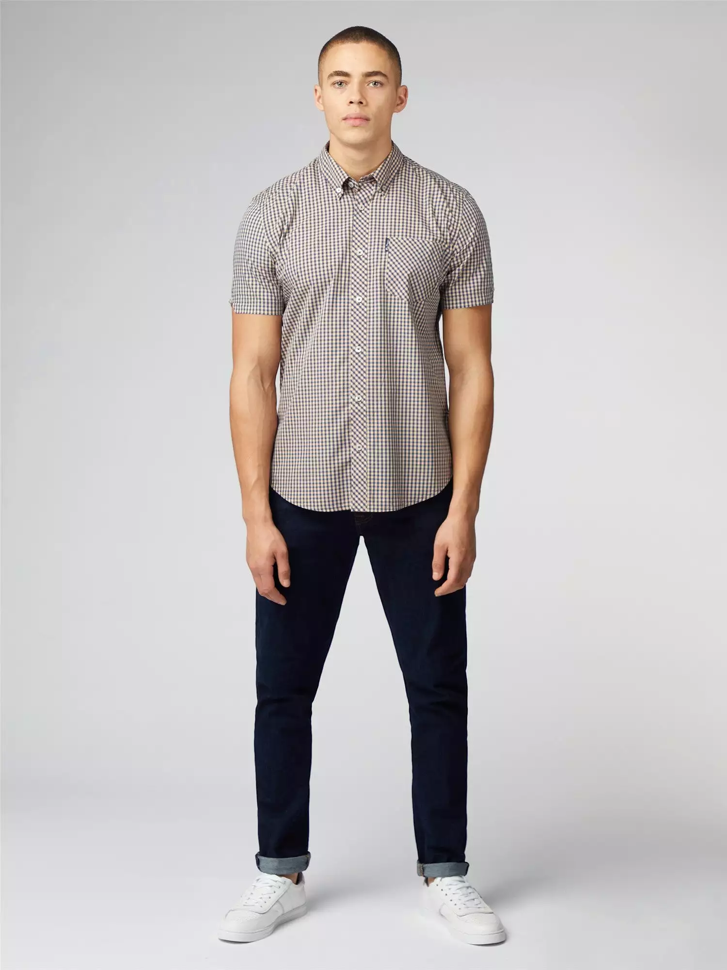 Ben Sherman Mens Signature Gingham Shirt - Short Sleeved