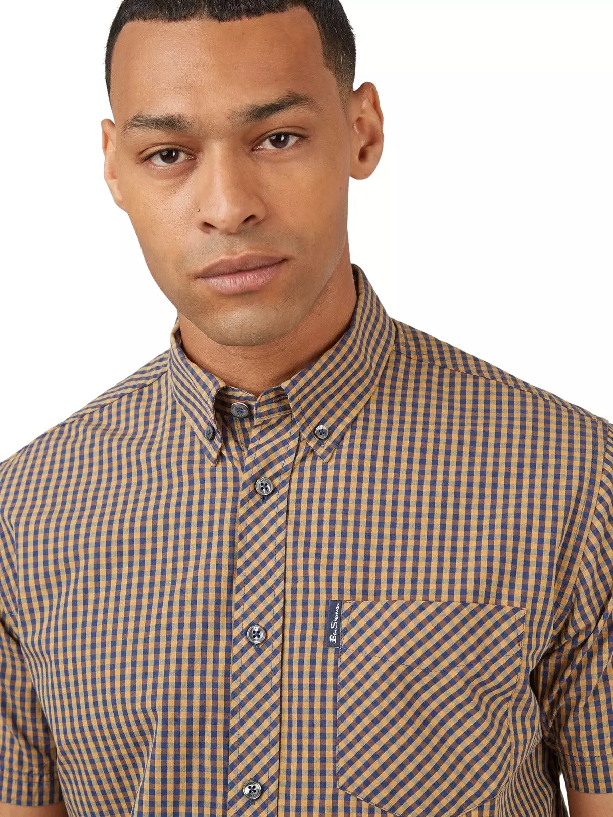 Ben Sherman Mens Signature Gingham Shirt - Short Sleeved