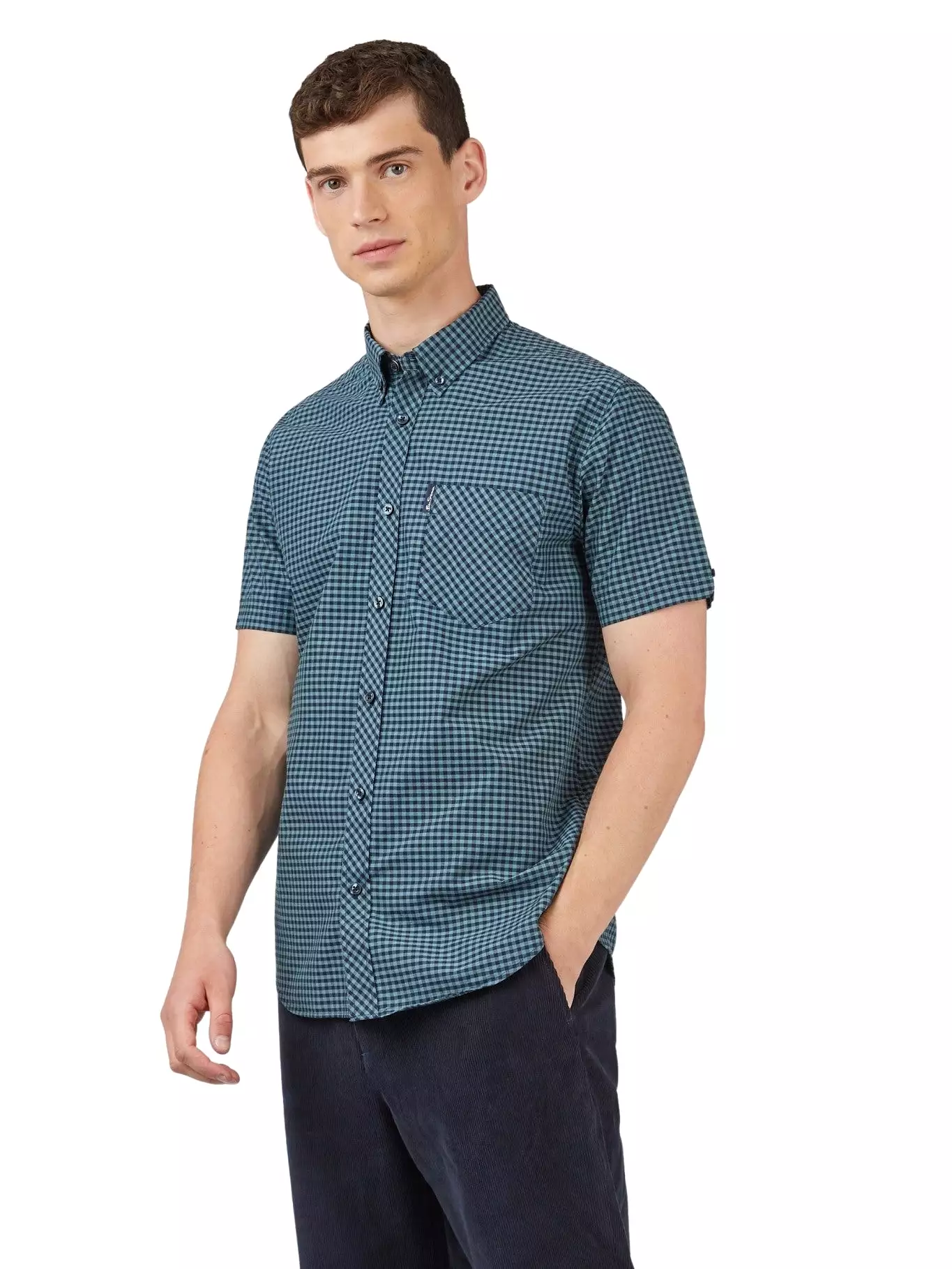 Ben Sherman Mens Signature Gingham Shirt - Short Sleeved