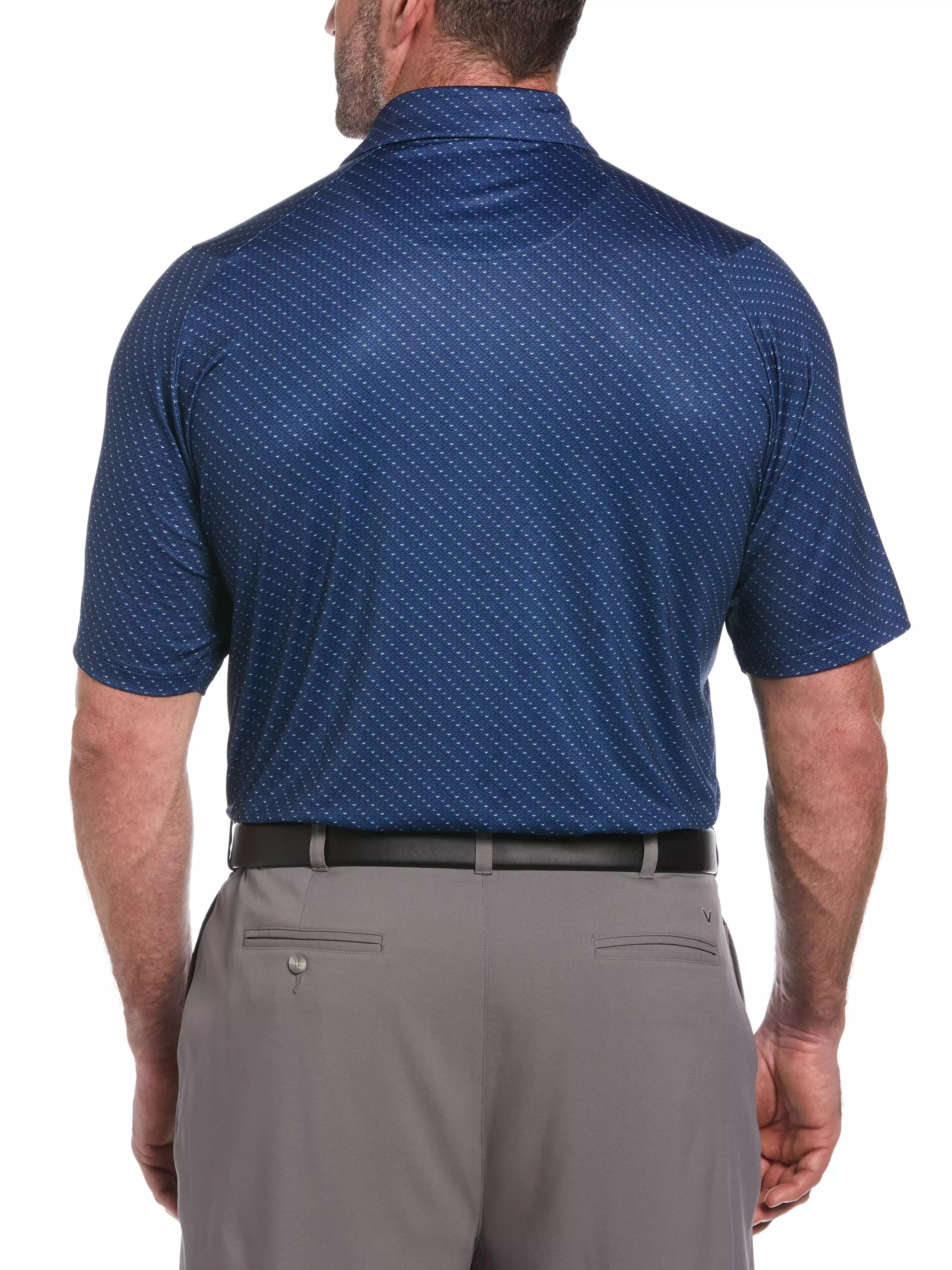 Big & Tall Allover Chevron Golf Polo