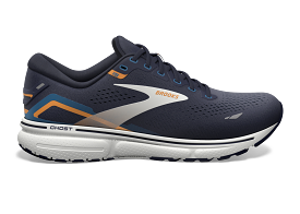 Brooks Ghost 15 (2E Width) - Peacoat/Blue/Orange Pop (Mens)