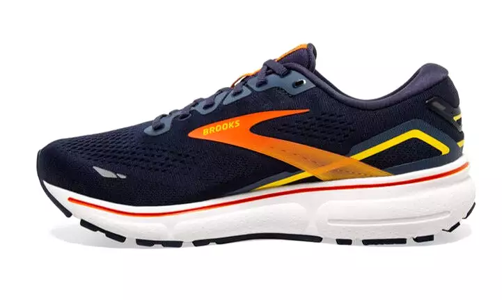 Brooks Ghost 15 (D Width) - Peacoat/Red/Yellow (Mens)