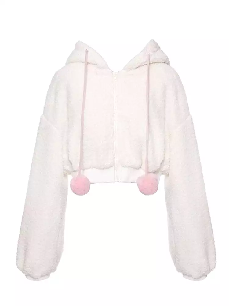 Bunny Hooded Top + Cute Bunny Mini Skirt - Kimi