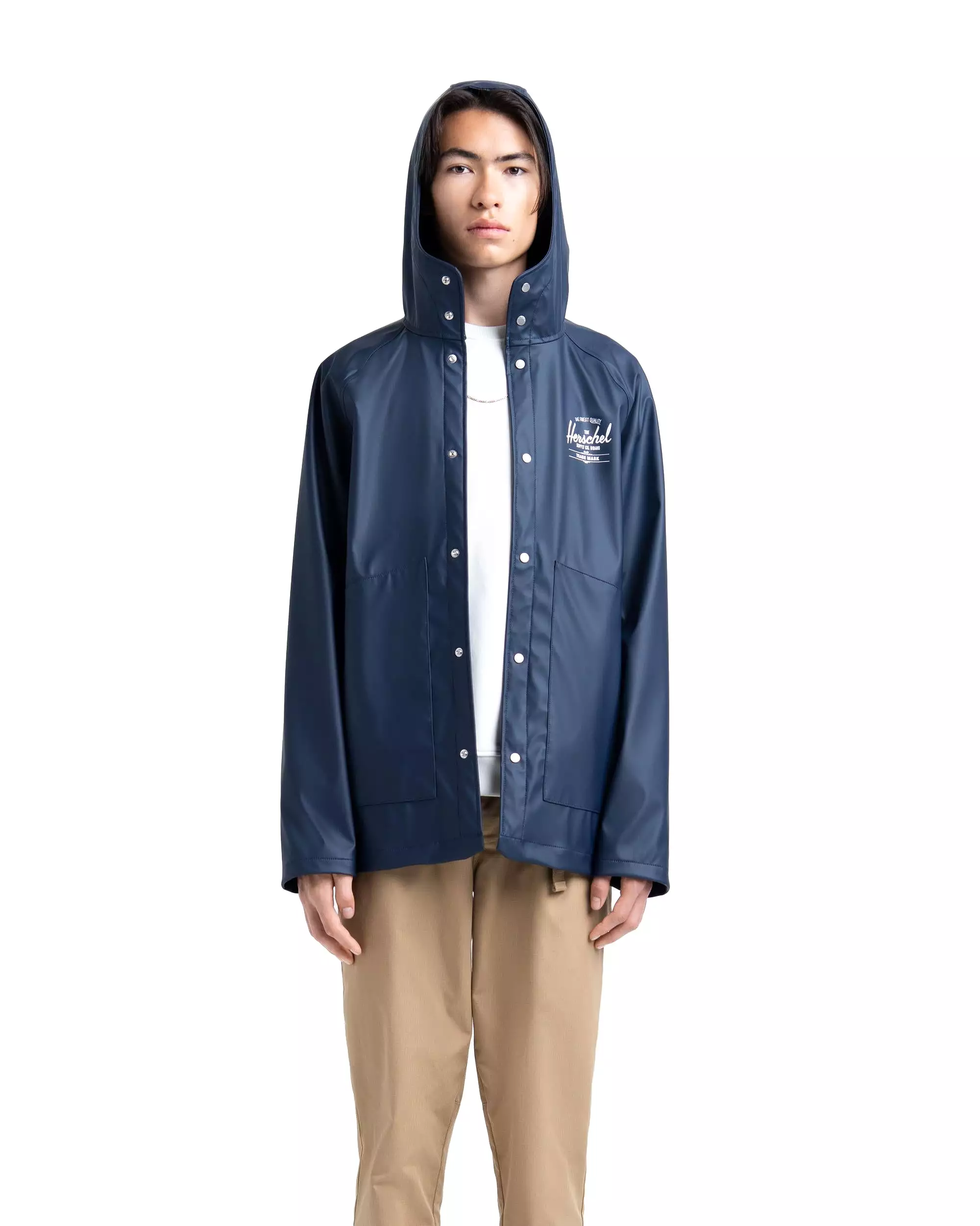 Casaco Herschel Homem Rainwear Peacoat/White Classic Logo 2