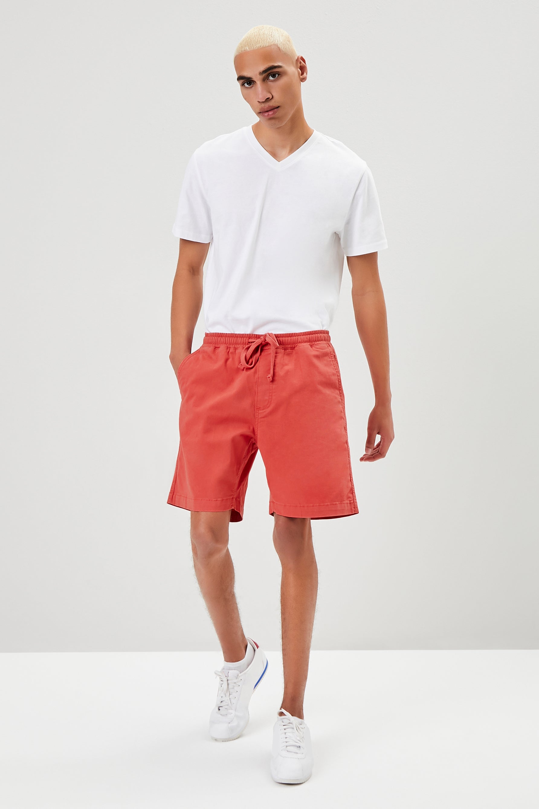 Cotton-Blend Drawstring Shorts