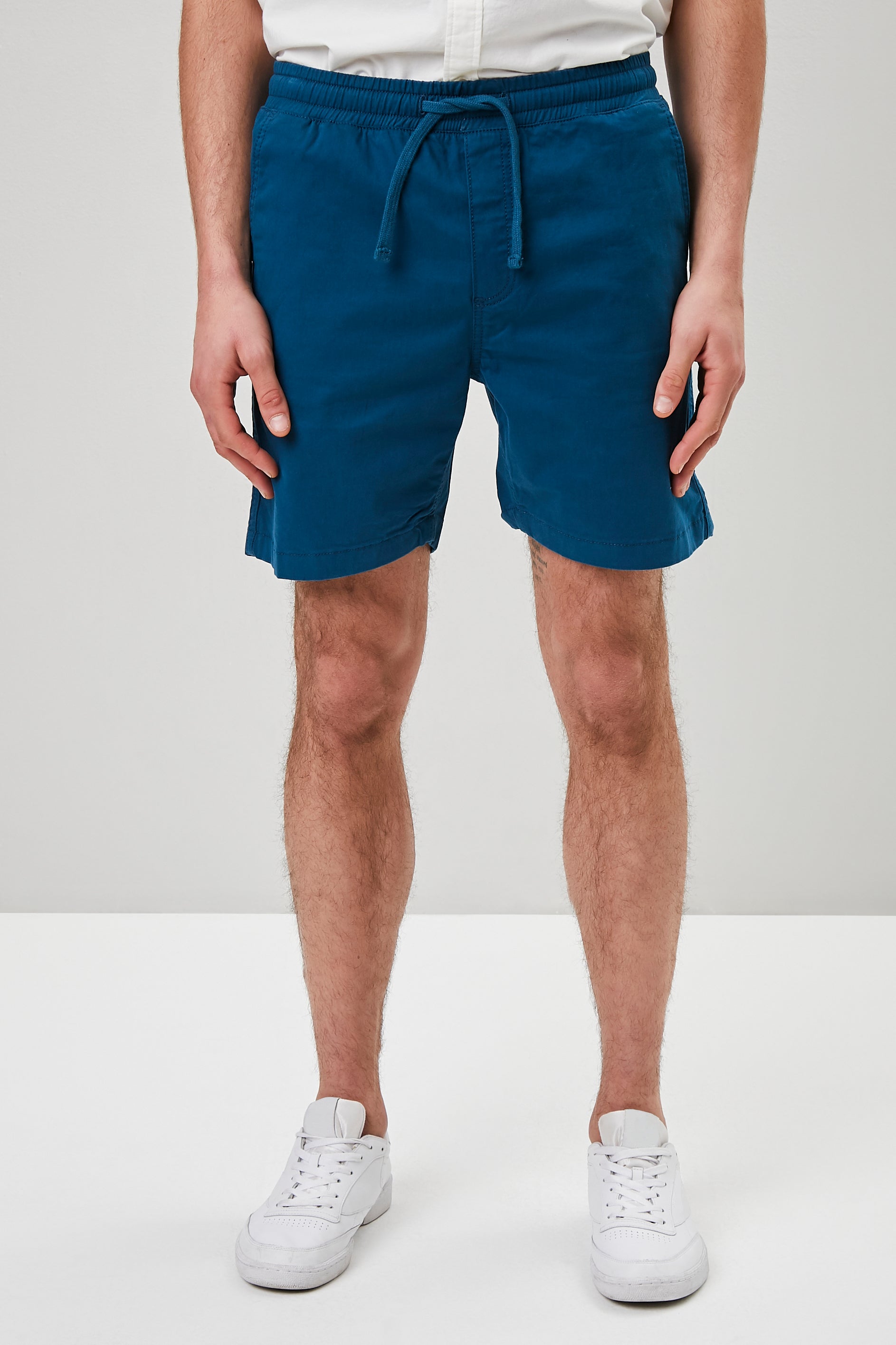 Cotton-Blend Drawstring Shorts