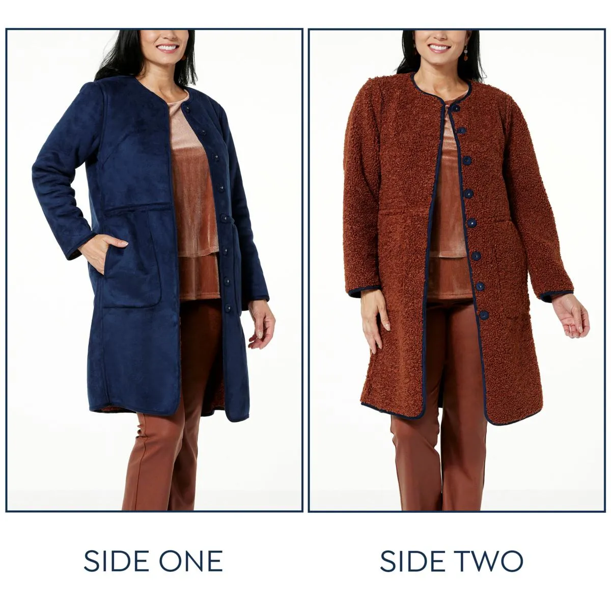      DG2 by Diane Gilman Reversible Car Coat     