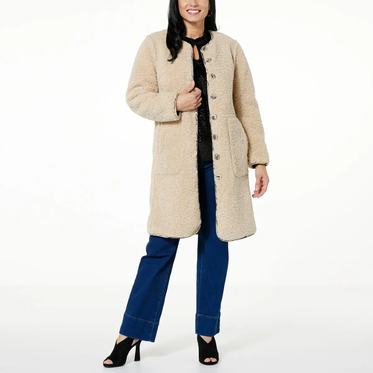      DG2 by Diane Gilman Reversible Car Coat     