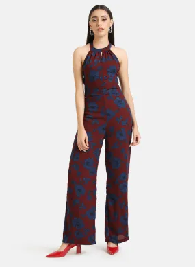 Halter Neck Tie-Up Jumpsuit