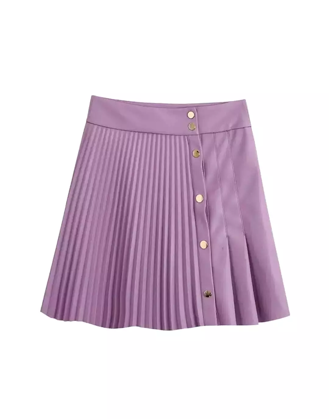 High Waisted PU Leather Mini Skirt