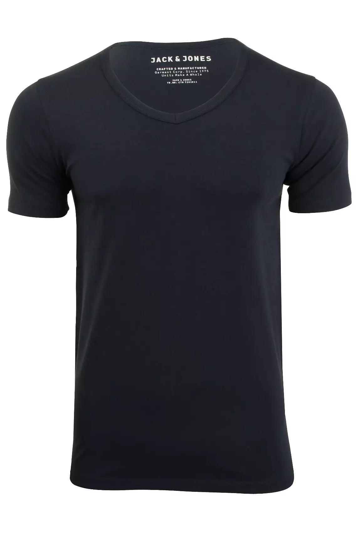 Jack & Jones Mens S/S Vee Neck T-Shirt - Slim Fit