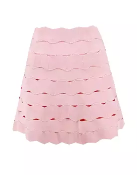 Jacquard Bandage Mini Skirt