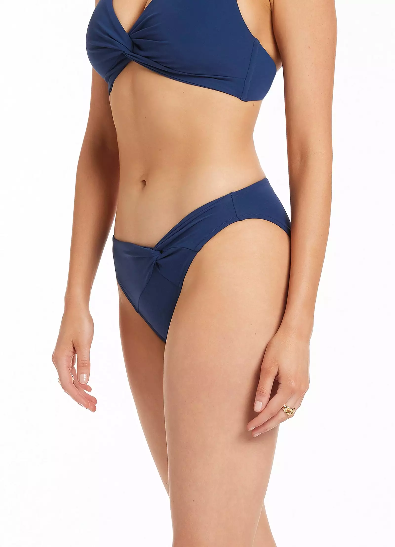 Jetset Twist Front Bikini Bottom - Pacific Blue