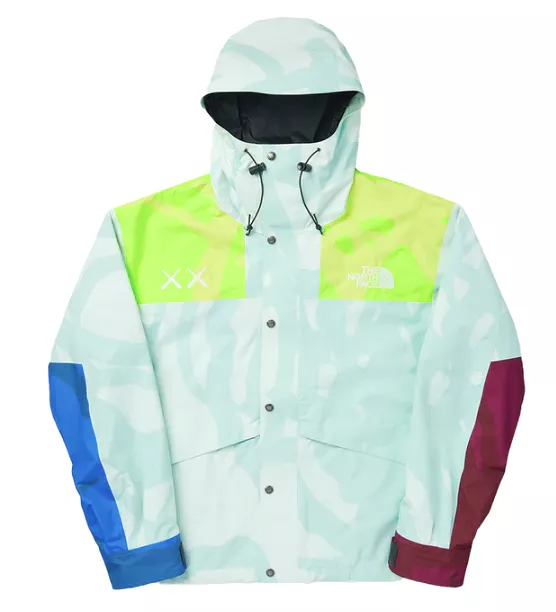 KAWS x The North Face Mountain Parka Jacket Light Blue/Green