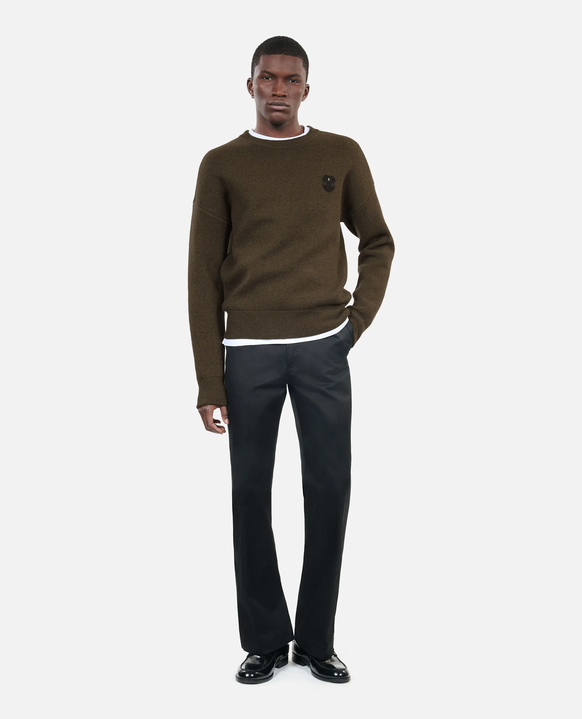 Khaki wool sweater