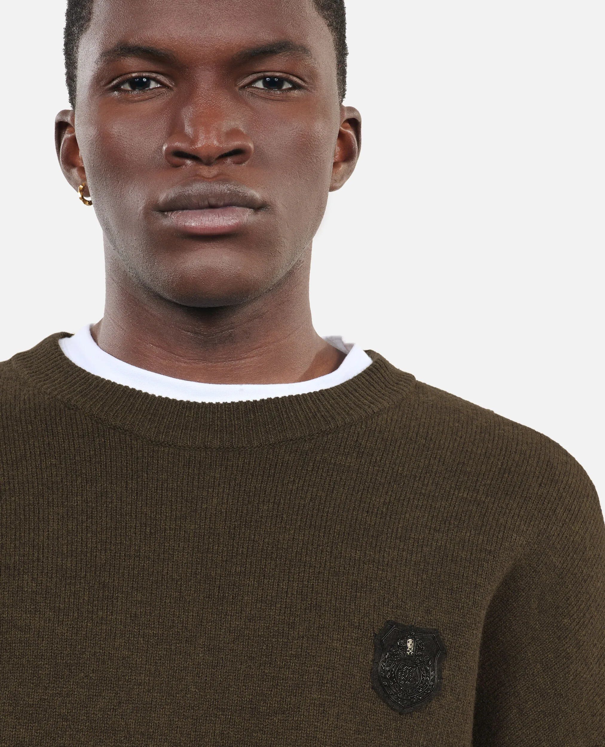 Khaki wool sweater