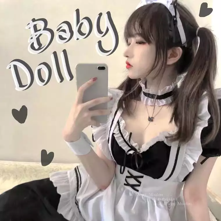 maid cafe cosplay costume lingerie lounge set